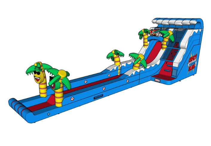 Crazy Foamslide toboggan aquatique gonflable 15m