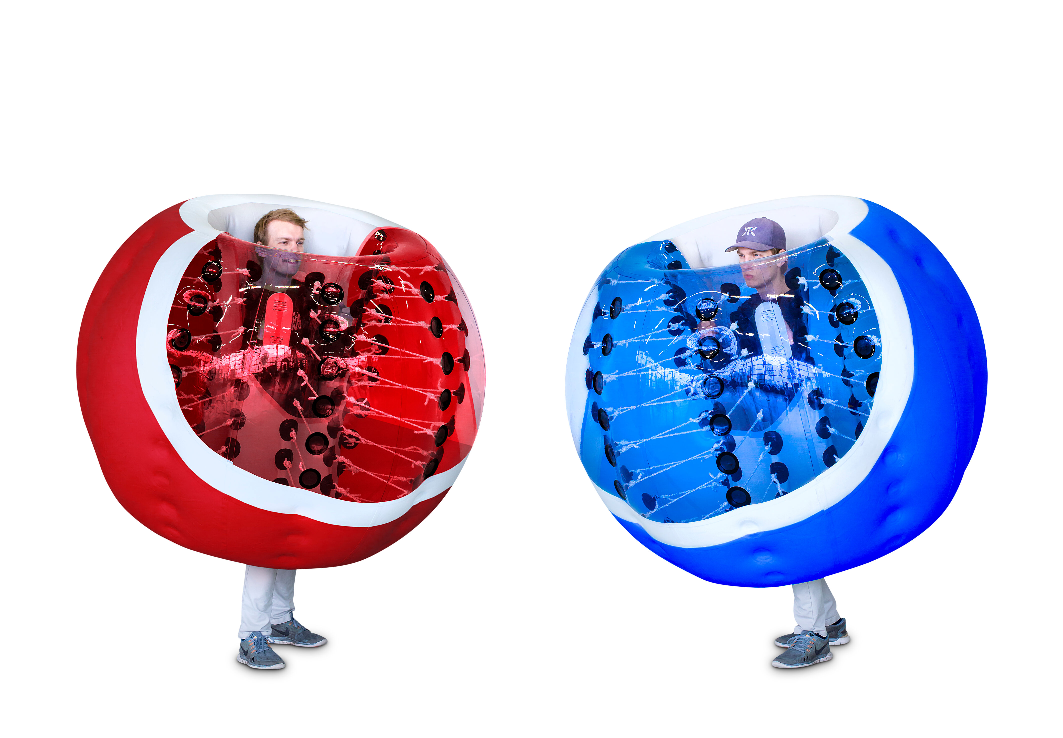 Bestel blauw rode opblaasbare bumperballen voor kinderen. Koop opblaasbare bumperballen nu online bij JB Inflatables Nederland