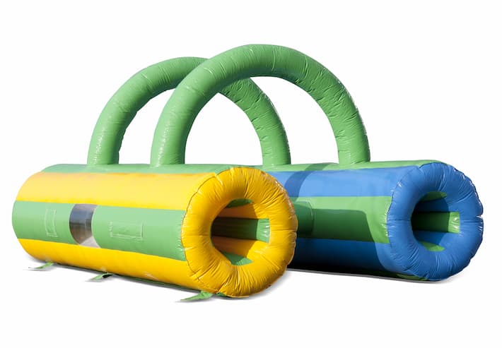 Aufblasbarer Kriechtunnel in bunten Farben für Kinder online zu bestellen bei JB Hüpfburgen