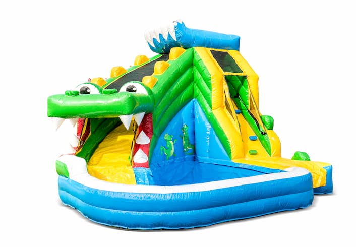 Compre um castelo insuflável multifuncional de crocodilo na JB Insufláveis Portugal. Encomende castelos insufláveis online na JB Insufláveis Portugal