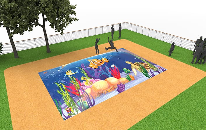 Buy inflatable airmountain in seaworld theme for children. Order inflatable airmountains now online at JB Inflatables UK