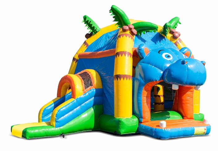 Achetez château gonflable d'intérieur multifun super gonflable avec toboggan sur le thème des rhinocéros pour les enfants. Commandez des châteaux gonflables en ligne chez JB Gonflables France
