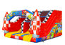 Midi Slide Comic springkussen met kleurrijk stripverhaal thema en glijbaan, te bestellen bij JB Inflatables