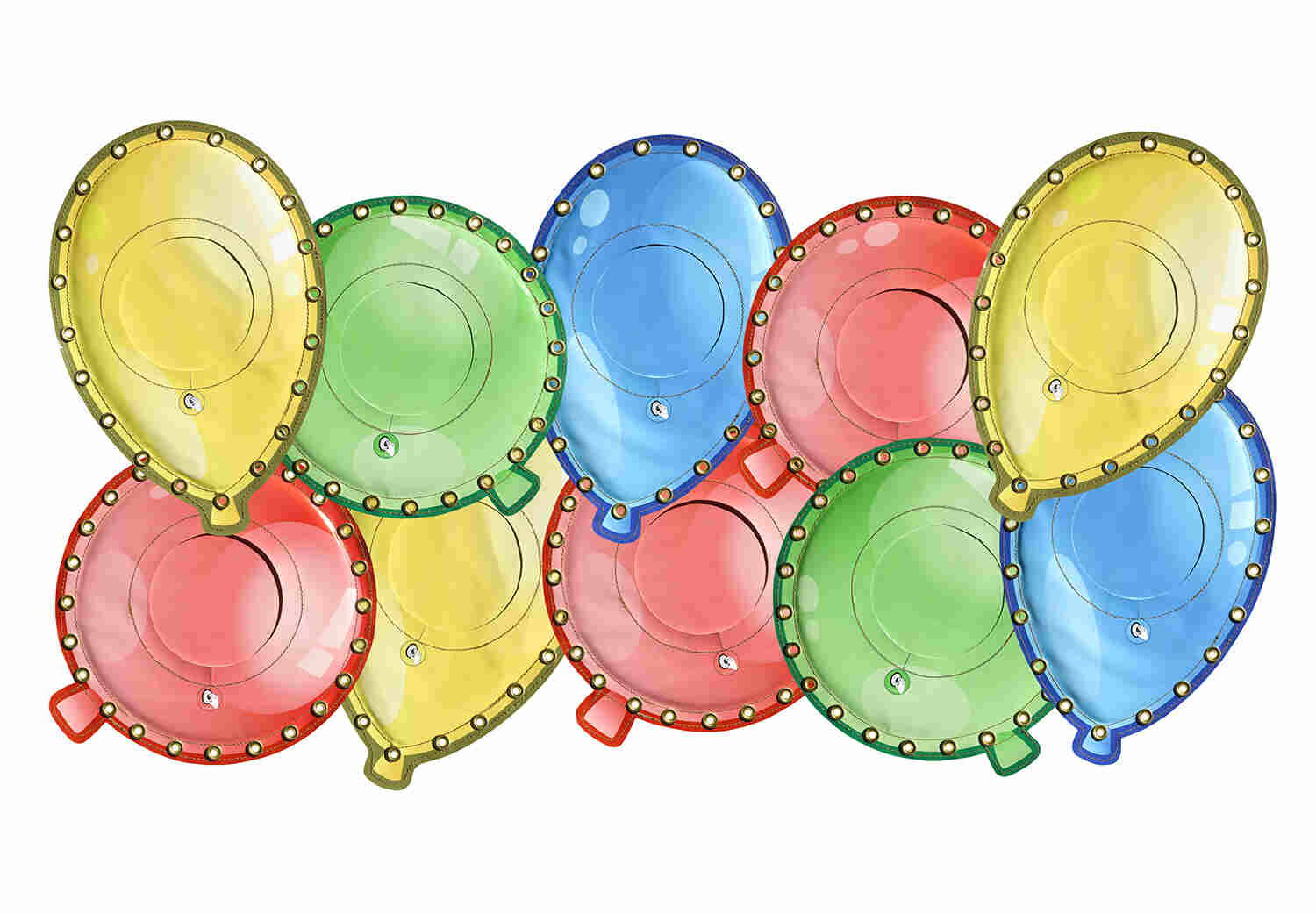 Set van 10 themahouders ballon voor op Interactive Play System