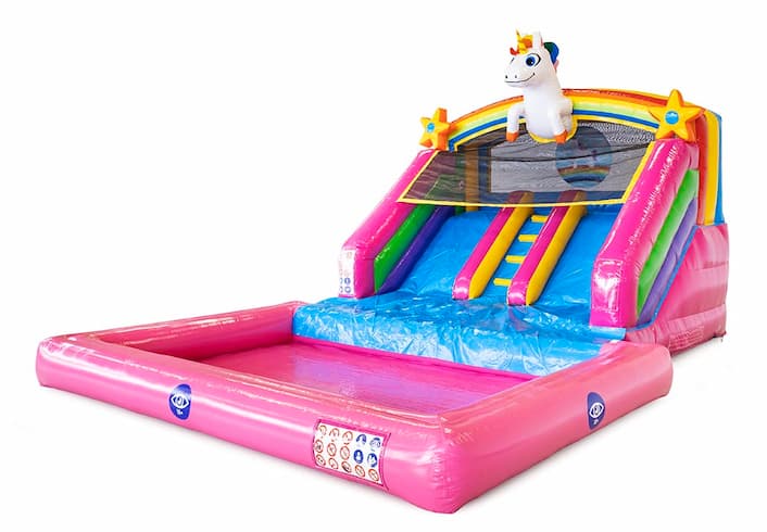 Compre um castelo insuflável com escorregadores duplos e banheira na JB Insufláveis ​​Portugal. Encomende castelos insufláveis online na JB Insufláveis ​​Portugal