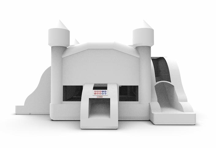 Buy an inflatable manufactured slide park combo 13ft bounce house with two slides in the theme wedding for both young and old. Order inflatable bounce houses online at JB Inflatables America