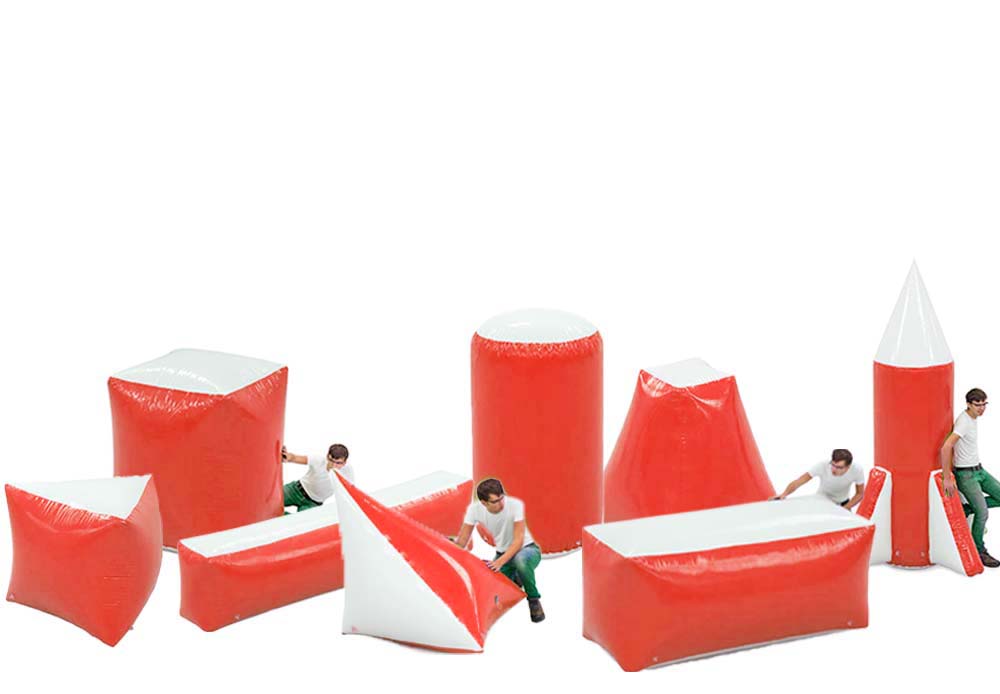 Achetez un ensemble d'obstacles de combat rouges gonflables de 8 pièces pour petits et grands. Commandez des ensembles d'obstacles de combat gonflables maintenant en ligne chez JB Gonflables France