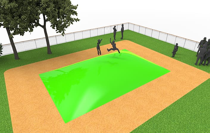 Buy standard inflatable airmountain in green for children. Order inflatable airmountains now online at JB Inflatables UK