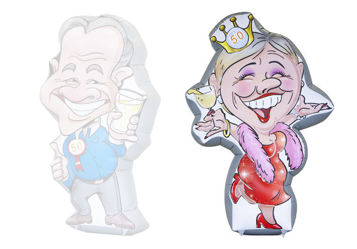Opblaasbare Sarah pop in 2d met cartoon stijl kopen voor verjaardagen bij JB Inflatables..