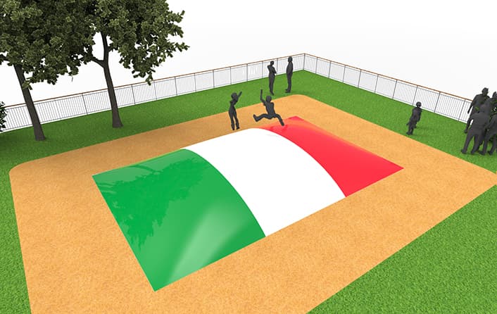 Achetez un airmountain gonflable sur le thème du drapeau italien pour les enfants. Commandez des airmountains gonflables maintenant en ligne chez JB Gonflables France