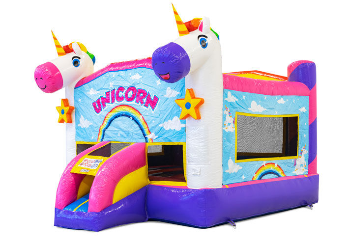 Buy Jumper Basic 13ft bouncy castle in Unicorn theme for children. Order inflatables online at JB Inflatables America