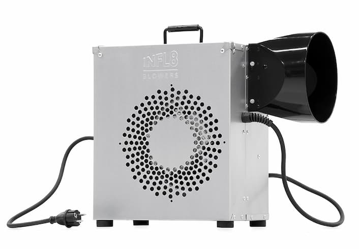 Bestel Blower 1,1 kW voor alle opblaasbare springkussens. Koop topkwaliteit blower van 1,1 kW nu online bij JB Inflatables Nederland