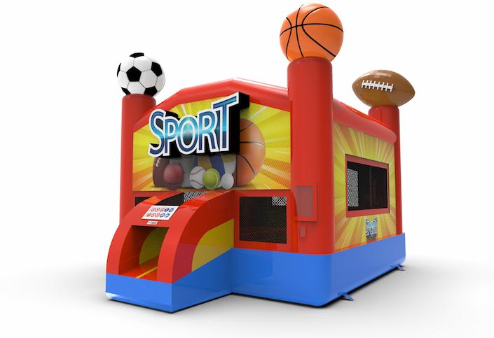 Buy 2,5D jumper commercial  inflatable bounce house in sports theme for both young and old. Order inflatable bounce houses online at JB Inflatables America