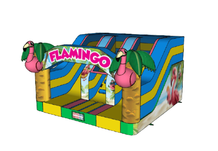 Commandez le toboggan Midi Slide Flamingo chez JB-Gonflables