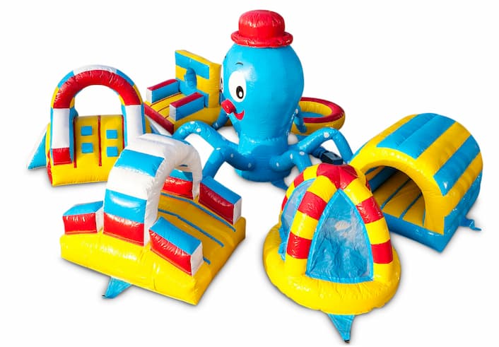 Opblaasbaar play fun speeleiland springkasteel kopen in thema octopus spelen voor kinderen. Bestel springkastelen online bij JB Inflatables Nederland 
