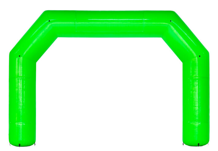 Standardowy dmuchany łuk reklamowy Fluor Zielony 9x6 m – efektowny łuk startowy lub mety w jaskrawym, fluorescencyjnym zielonym kolorze, dostępny w JB-Dmuchańce.