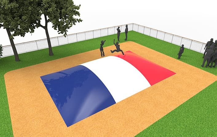 Kaufen sie einen aufblasbaren luftberg mit französischer flagge für kinder. Bestellen sie aufblasbare luftberge jetzt online bei JB-Hüpfburgen Deutschland