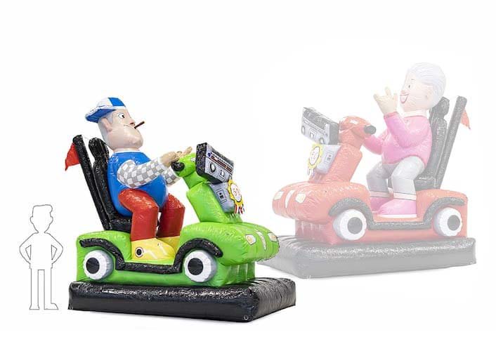 Opblaasbare Abraham pop op scootmobiel kopen voor verjaardagen 
