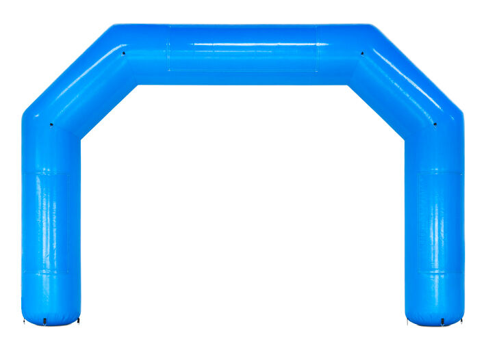 Fluorescent blue inflatable advertising arch 9x6 metres from JB-Inflatables – eye-catching and perfect for events.