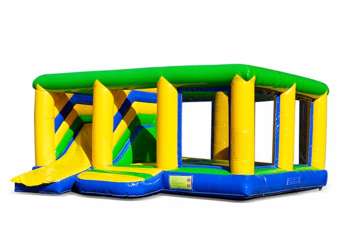 Groot opblaasbaar open multiplay indoor standaard springkussen met glijbaan kopen voor kinderen. Bestel springkussens online bij JB Inflatables Nederland
