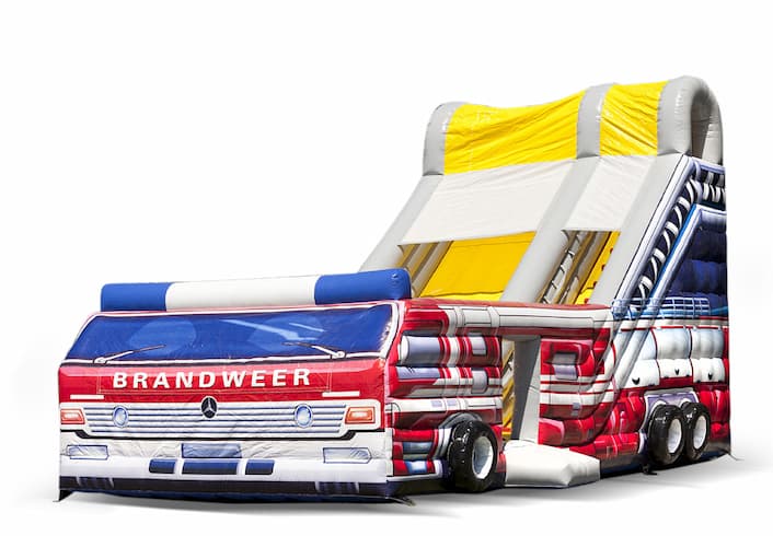Brandweer opblaasbare super slide voor uw kinderen kopen. Bestel opblaasbare glijbanen nu online bij JB Inflatables Nederland