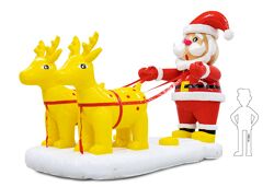 Weihnachtsmann mit Rentier