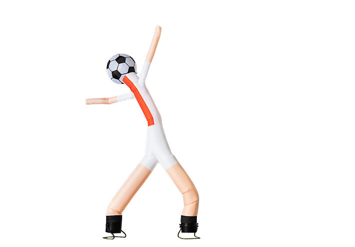 Kaufen sie den 6m skyman mit 2 beinen und 3D ball in rot und Weiß jetzt online bei JB-Hüpfburgen Deutschland. Schnelle lieferung für alle gängigen aufblasbaren airdancer