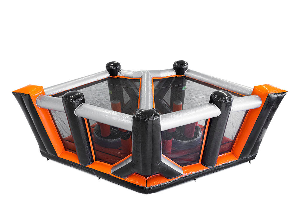 Pedido un curso de asalto inflable gigante modular Pillar Dodge Corner para niños. Compre carreras de obstáculos inflables en línea ahora en JB Hinchables España