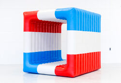 Tubo Basculante Vermelho-Branco-Azul