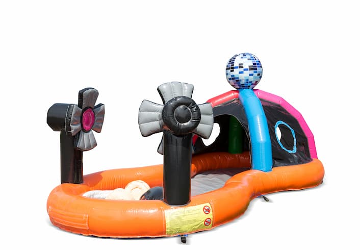 Compre un divertido castillo inflable semiabierto en la discoteca temática playzone para niños. Ordene castillos inflables en línea en JB Hinchables España