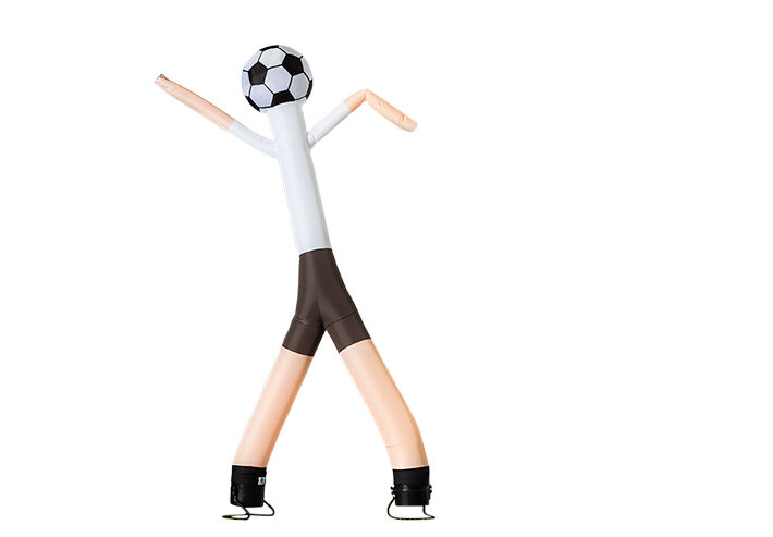 Compre online el skyman bailarines de aire con 2 patas y bola 3d de 6 m de altura en blanco en JB Hinchables España. Entrega rápida para todos los skytubes inflables estándar