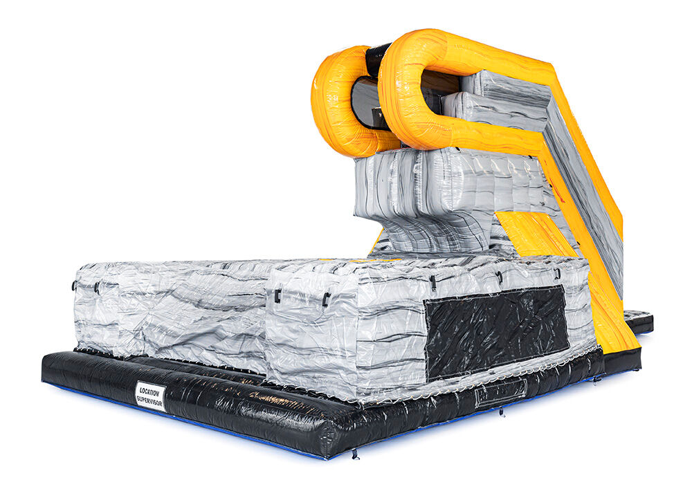 Buy an inflatable Base Jump City with an extra thick fall mat for children. Order inflatable attraction now online at JB Inflatables America