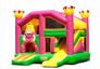Springkasteel in prinses thema met een glijbaan bestellen voor kinderen. Koop opblaasbare springkastelen online bij JB Inflatables Nederland