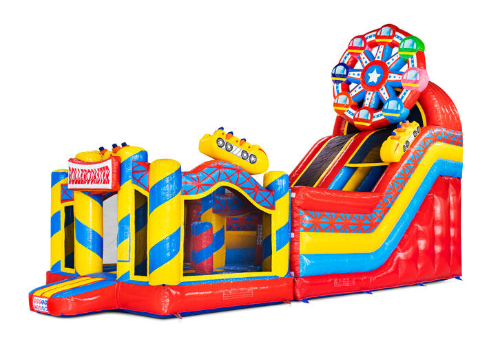Opblaasbaar springkussen multiplay met glijbaan kopen bij JB