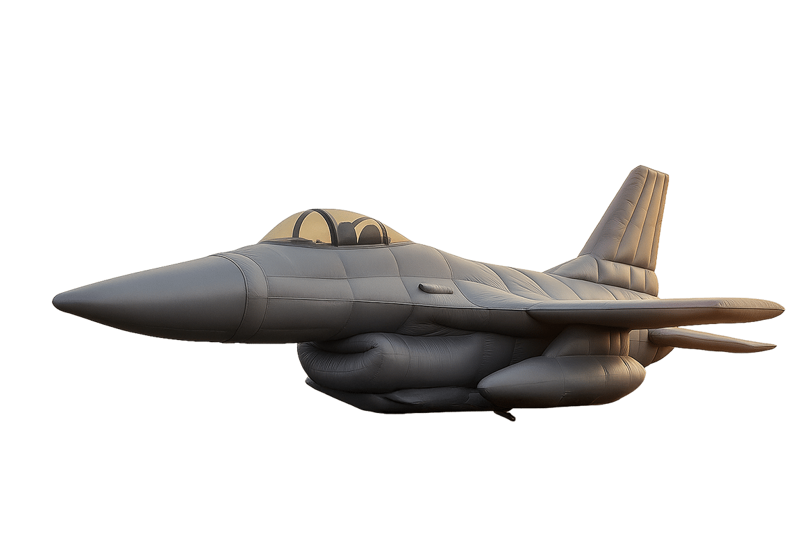 opblaasbare straaljager f-16 stijl