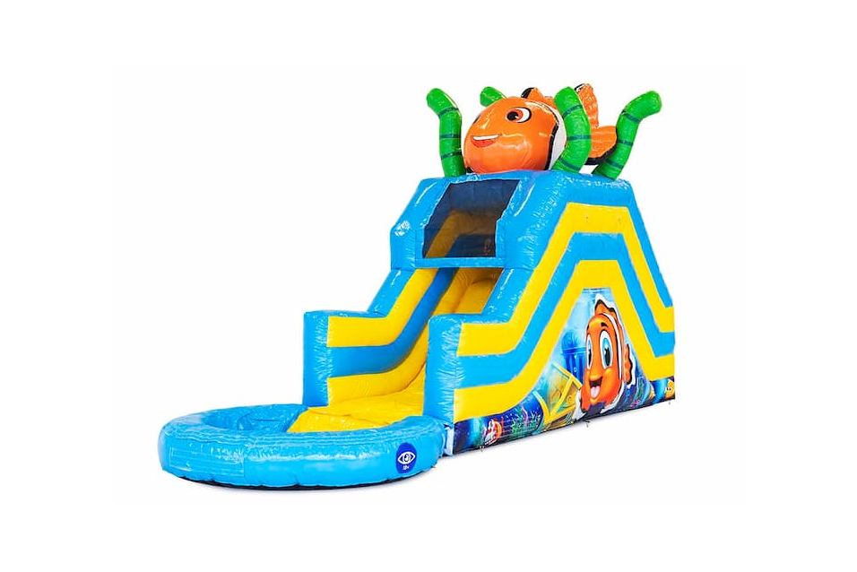 Product afbeelding Tobogán hinchable con piscina tema Mundo Marino