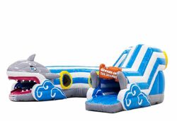 Hüpfburg Kriechtunnel Hai 