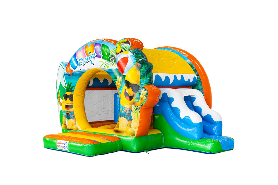 Product afbeelding Bouncedome met Slide Summer Party springkussen