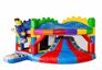 Buy inflatable indoor multiplay bouncy castle with slide in the theme superblocks lego for children. Order inflatable bouncy castles online at JB Inflatables UK