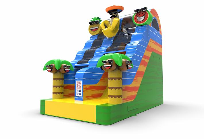 Order unique inflatable dryslide S15 in theme caribbean for both young and old. Buy inflatable reclame dryslides online at JB Inflatables America