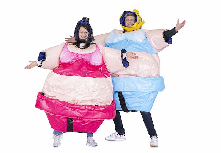Compre 2 ternos de sumô big mama em rosa e azul para wrestling