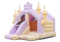 Slide Combo morado-pastel castillo hinchable