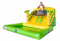 Splashy Bounce Jungle Inflatable Slide Bounce House