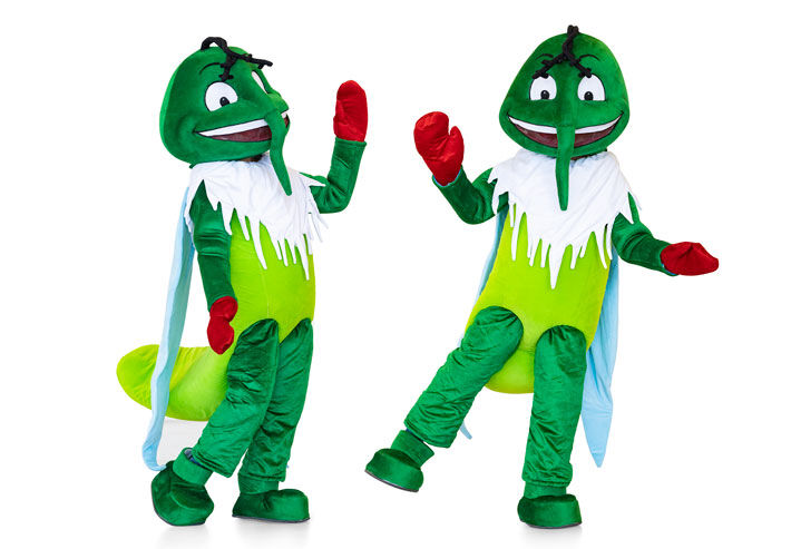 Mam do sprzedania zielony strój maskotki komara