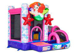 Mini with slide Mermaid Bounce House