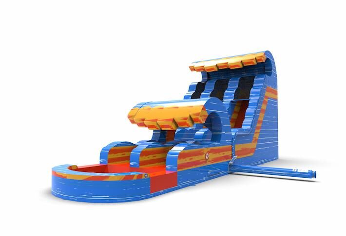 Inflatable waterslide D18 in theme waterfall for both young and old for sale. Buy inflatable reclame waterslides online at JB Inflatables America  