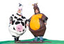 Encomende trajes de sumô infláveis ​​no tema Cow & Bull para jovens e idosos. Compre ternos de sumô infláveis ​​online na JB Insuflaveis Portugal