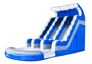 Zamów dmuchaną zjeżdżalnię wodną D18 Zjeżdżalnia wodna w kolorze niebiesko-biało-srebrnym