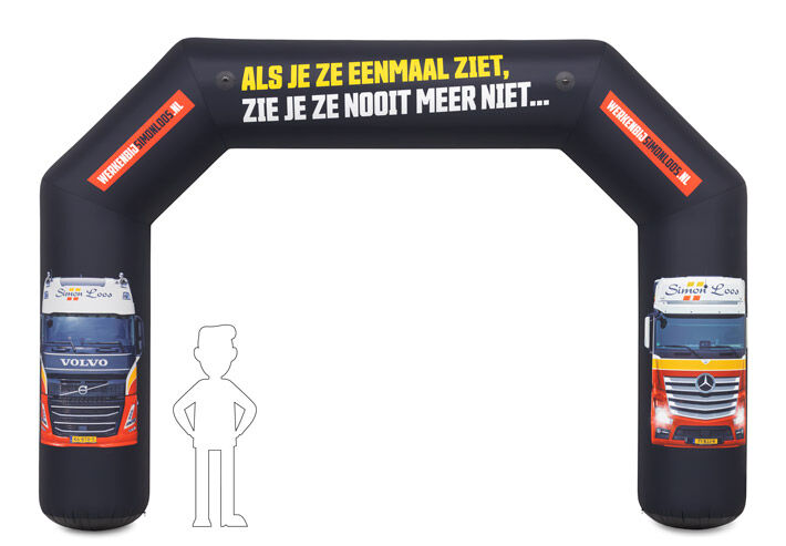 Arco pubblicitario su misura realizzato da JB per Simon Loos