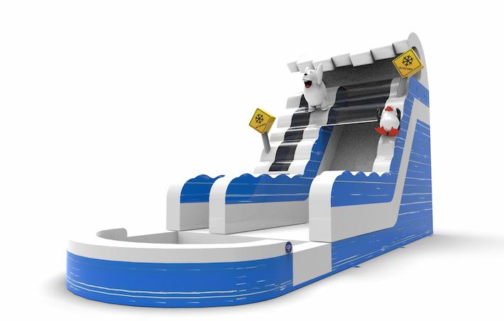 Unique inflatable waterslide S18 in theme winter edition for both young and old for sale. Buy inflatable reclame waterslides online at JB Inflatables America